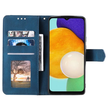 For Samsung Galaxy A16 5G Leather Case Splicing Stitching Wallet Stand Phone Cover with Strap