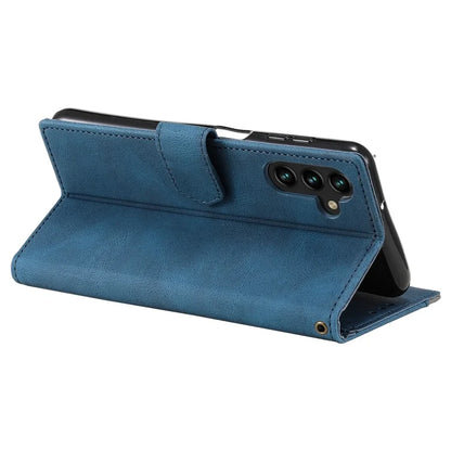 For Samsung Galaxy A16 5G Leather Case Splicing Stitching Wallet Stand Phone Cover with Strap