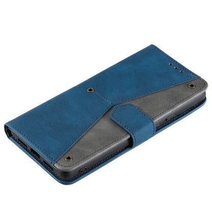 For Samsung Galaxy A16 5G Leather Case Splicing Stitching Wallet Stand Phone Cover with Strap