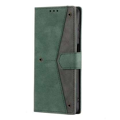 For Samsung Galaxy A16 5G Leather Case Splicing Stitching Wallet Stand Phone Cover with Strap