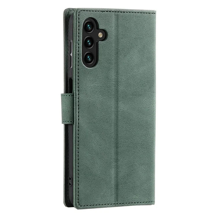 For Samsung Galaxy A16 5G Leather Case Splicing Stitching Wallet Stand Phone Cover with Strap