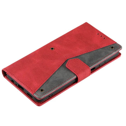 For Samsung Galaxy A16 5G Leather Case Splicing Stitching Wallet Stand Phone Cover with Strap