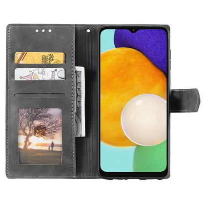 For Samsung Galaxy A16 5G Leather Case Splicing Stitching Wallet Stand Phone Cover with Strap