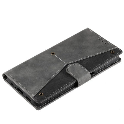 For Samsung Galaxy A16 5G Leather Case Splicing Stitching Wallet Stand Phone Cover with Strap
