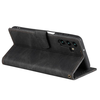 For Samsung Galaxy A16 5G Leather Case Splicing Stitching Wallet Stand Phone Cover with Strap