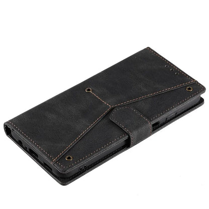 For Samsung Galaxy A16 5G Leather Case Splicing Stitching Wallet Stand Phone Cover with Strap