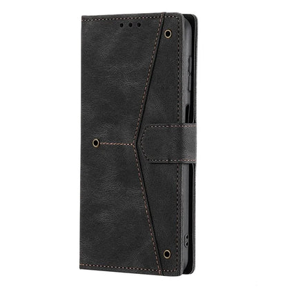 For Samsung Galaxy A16 5G Leather Case Splicing Stitching Wallet Stand Phone Cover with Strap