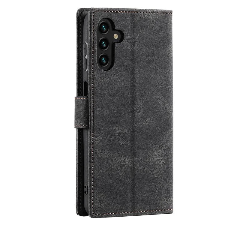 For Samsung Galaxy A16 5G Leather Case Splicing Stitching Wallet Stand Phone Cover with Strap