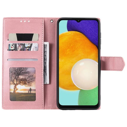 For Samsung Galaxy A16 5G Leather Case Splicing Stitching Wallet Stand Phone Cover with Strap