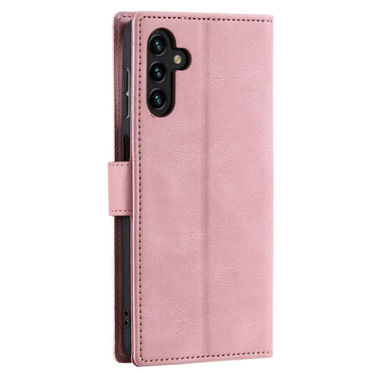 For Samsung Galaxy A16 5G Leather Case Splicing Stitching Wallet Stand Phone Cover with Strap