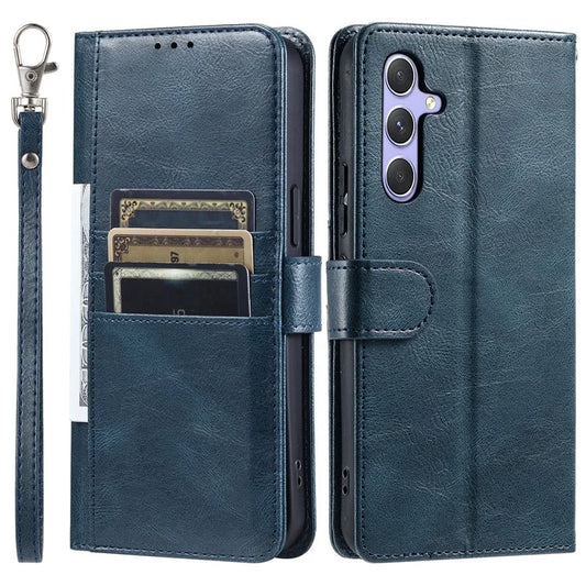 013 Style For Samsung Galaxy A16 5G Case Anti-Fall PU Leather Phone Cover with 6 Card Slots