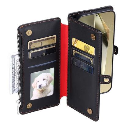 015 Style For Samsung Galaxy A16 5G Case TPU+PU Leather Wallet Phone Cover with Straps