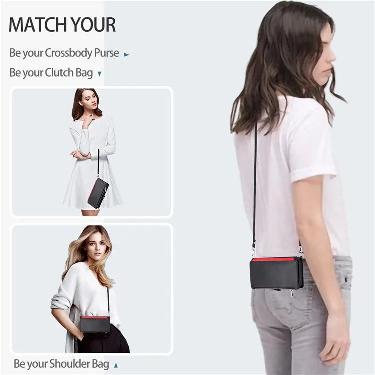 015 Style For Samsung Galaxy A16 5G Case TPU+PU Leather Wallet Phone Cover with Straps