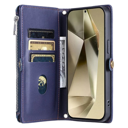 015 Style For Samsung Galaxy A16 5G Case TPU+PU Leather Wallet Phone Cover with Straps