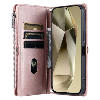 015 Style For Samsung Galaxy A16 5G Case TPU+PU Leather Wallet Phone Cover with Straps