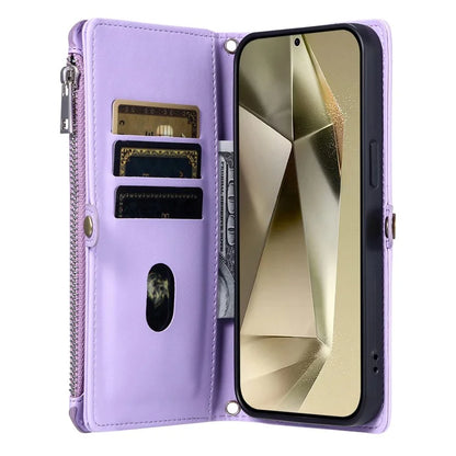 015 Style For Samsung Galaxy A16 5G Case TPU+PU Leather Wallet Phone Cover with Straps
