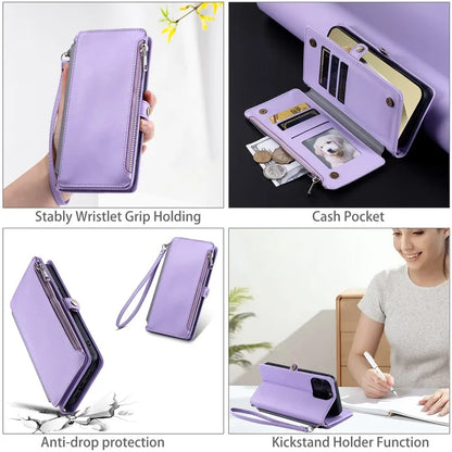 015 Style For Samsung Galaxy A16 5G Case TPU+PU Leather Wallet Phone Cover with Straps