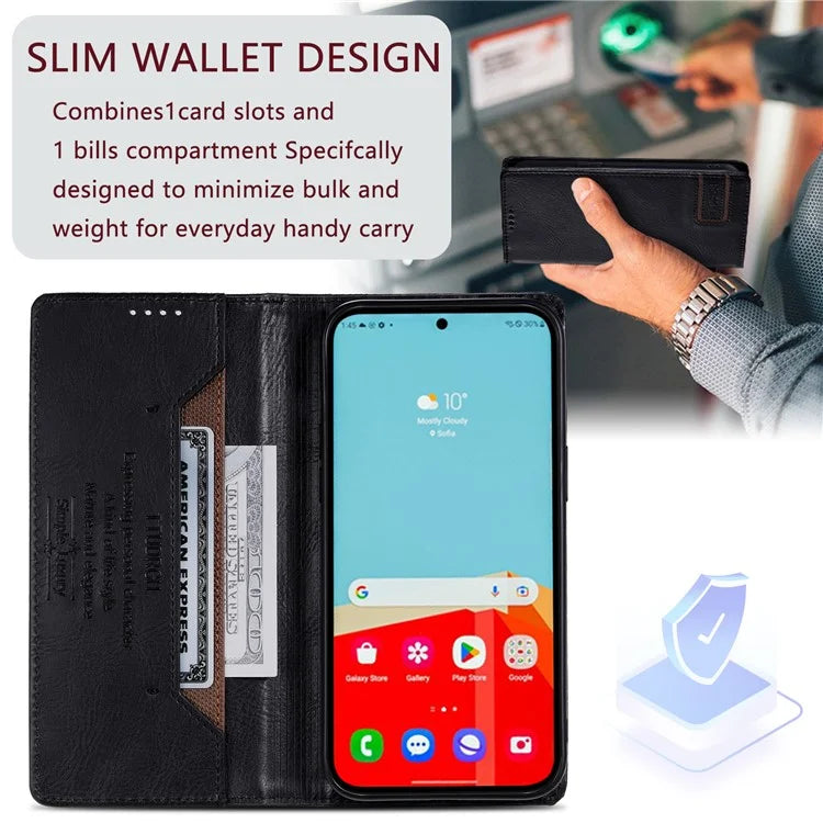 TTUDRCH Style 007 For Samsung Galaxy A16 5G Leather Case RFID Blocking Wallet Stand Phone Cover