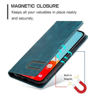 TTUDRCH Style 007 For Samsung Galaxy A16 5G Leather Case RFID Blocking Wallet Stand Phone Cover