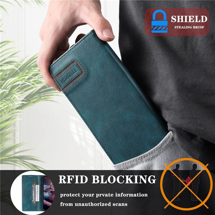 TTUDRCH Style 007 For Samsung Galaxy A16 5G Leather Case RFID Blocking Wallet Stand Phone Cover