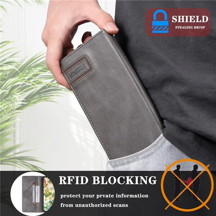 TTUDRCH Style 007 For Samsung Galaxy A16 5G Leather Case RFID Blocking Wallet Stand Phone Cover