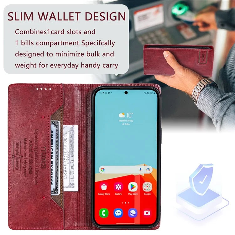 TTUDRCH Style 007 For Samsung Galaxy A16 5G Leather Case RFID Blocking Wallet Stand Phone Cover