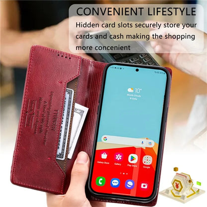 TTUDRCH Style 007 For Samsung Galaxy A16 5G Leather Case RFID Blocking Wallet Stand Phone Cover