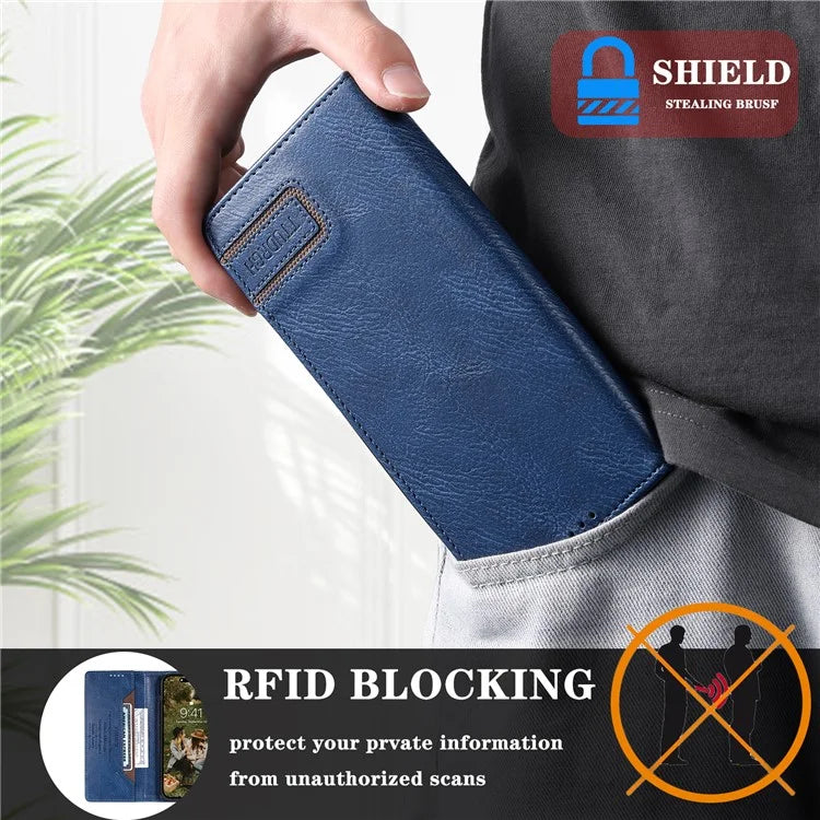 TTUDRCH Style 007 For Samsung Galaxy A16 5G Leather Case RFID Blocking Wallet Stand Phone Cover