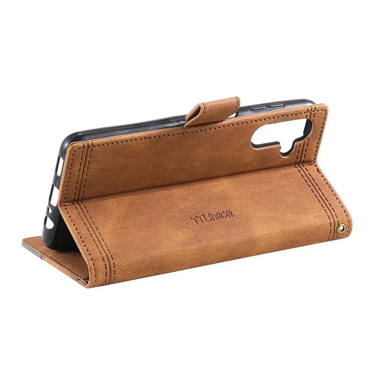 For Samsung Galaxy A16 5G Leather Case RFID Blocking Wallet Stand Phone Cover with Strap