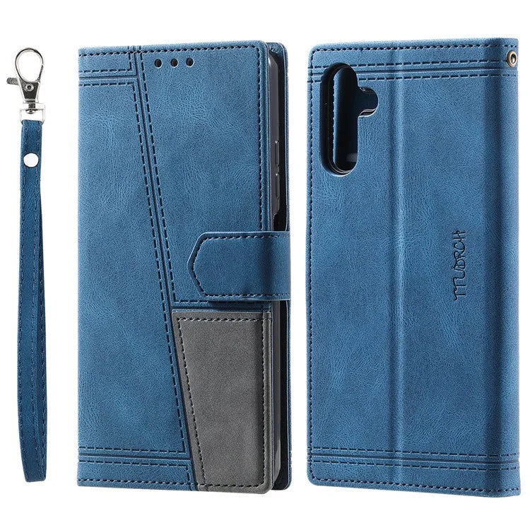 For Samsung Galaxy A16 5G Leather Case RFID Blocking Wallet Stand Phone Cover with Strap
