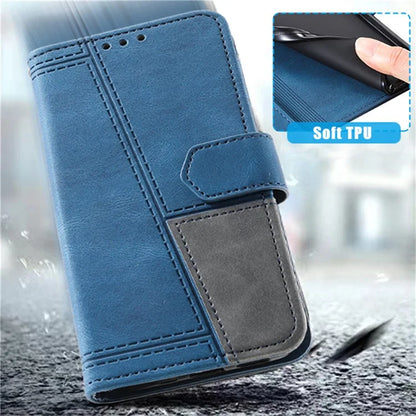 For Samsung Galaxy A16 5G Leather Case RFID Blocking Wallet Stand Phone Cover with Strap
