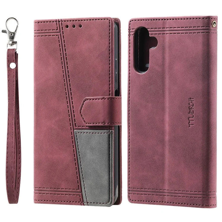For Samsung Galaxy A16 5G Leather Case RFID Blocking Wallet Stand Phone Cover with Strap