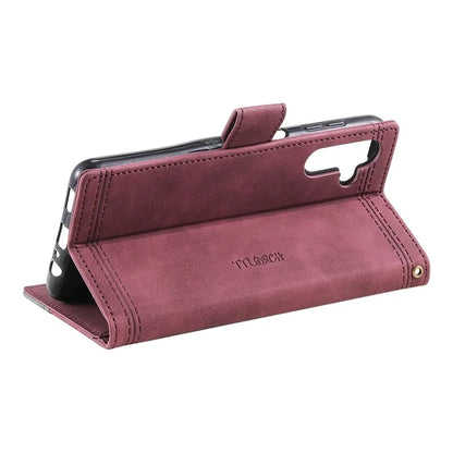 For Samsung Galaxy A16 5G Leather Case RFID Blocking Wallet Stand Phone Cover with Strap