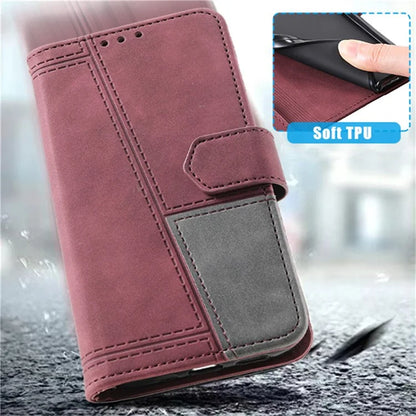 For Samsung Galaxy A16 5G Leather Case RFID Blocking Wallet Stand Phone Cover with Strap