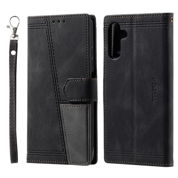 For Samsung Galaxy A16 5G Leather Case RFID Blocking Wallet Stand Phone Cover with Strap