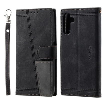 For Samsung Galaxy A16 5G Leather Case RFID Blocking Wallet Stand Phone Cover with Strap