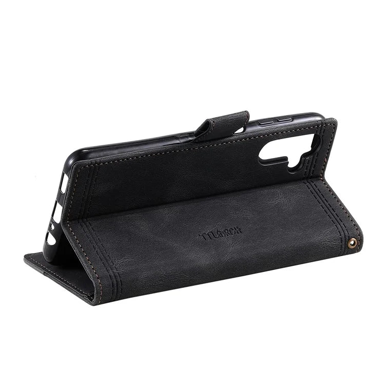 For Samsung Galaxy A16 5G Leather Case RFID Blocking Wallet Stand Phone Cover with Strap