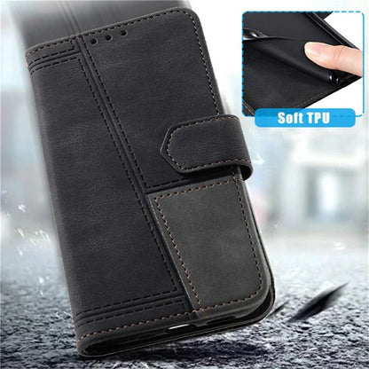 For Samsung Galaxy A16 5G Leather Case RFID Blocking Wallet Stand Phone Cover with Strap