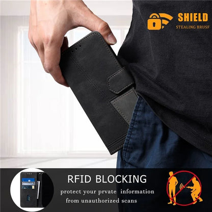 For Samsung Galaxy A16 5G Leather Case RFID Blocking Wallet Stand Phone Cover with Strap