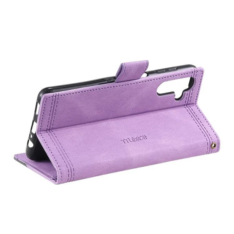 For Samsung Galaxy A16 5G Leather Case RFID Blocking Wallet Stand Phone Cover with Strap