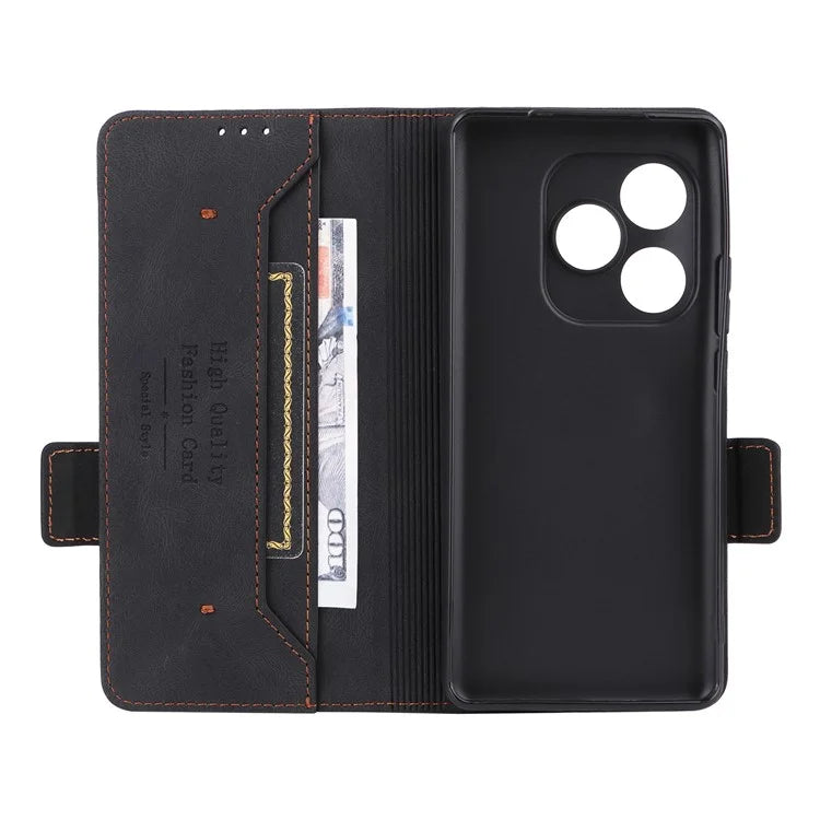 For Realme GT 6 5G / GT 6T 5G / GT Neo6 5G / GT Neo6 SE 5G Case Leather Wallet Hardware Decor Phone Cover