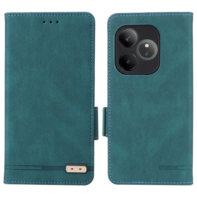 For Realme GT 6 5G / GT 6T 5G / GT Neo6 5G / GT Neo6 SE 5G Case Leather Wallet Hardware Decor Phone Cover