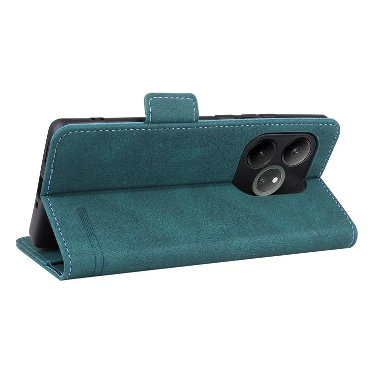 For Realme GT 6 5G / GT 6T 5G / GT Neo6 5G / GT Neo6 SE 5G Case Leather Wallet Hardware Decor Phone Cover