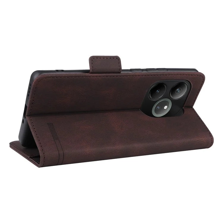 For Realme GT 6 5G / GT 6T 5G / GT Neo6 5G / GT Neo6 SE 5G Case Leather Wallet Hardware Decor Phone Cover