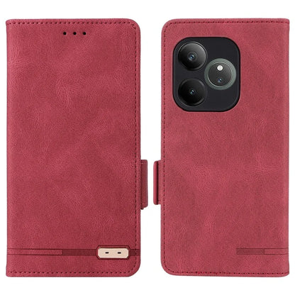 For Realme GT 6 5G / GT 6T 5G / GT Neo6 5G / GT Neo6 SE 5G Case Leather Wallet Hardware Decor Phone Cover