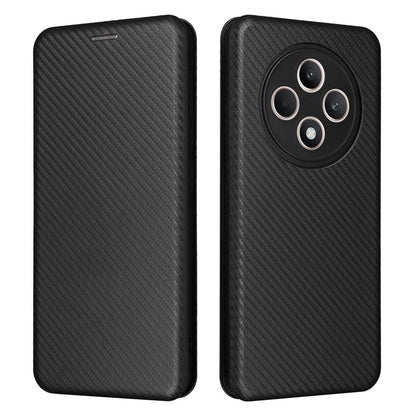 For Oppo Reno12 F 5G Case Carbon Fiber Texture Leather Phone Cover with Card Slot
