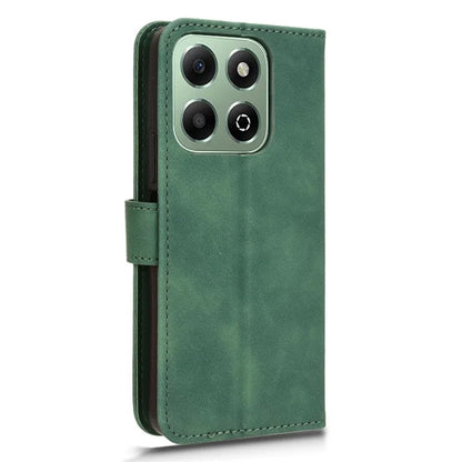 For Honor X6b 4G Leather Case Skin-Feel Anti-Drop Wallet Flip Phone Cover