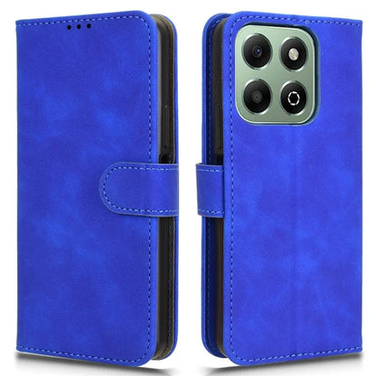 For Honor X6b 4G Leather Case Skin-Feel Anti-Drop Wallet Flip Phone Cover