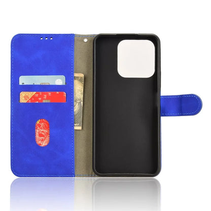For Honor X6b 4G Leather Case Skin-Feel Anti-Drop Wallet Flip Phone Cover