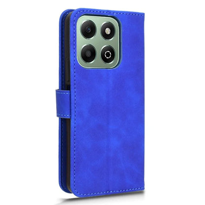 For Honor X6b 4G Leather Case Skin-Feel Anti-Drop Wallet Flip Phone Cover